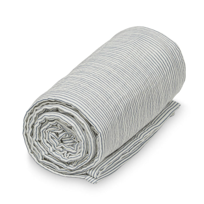 Cam Cam Copenhagen – Muslin Baby Blanket – GOTS Classic Stripes Blue - Mabel & Fox