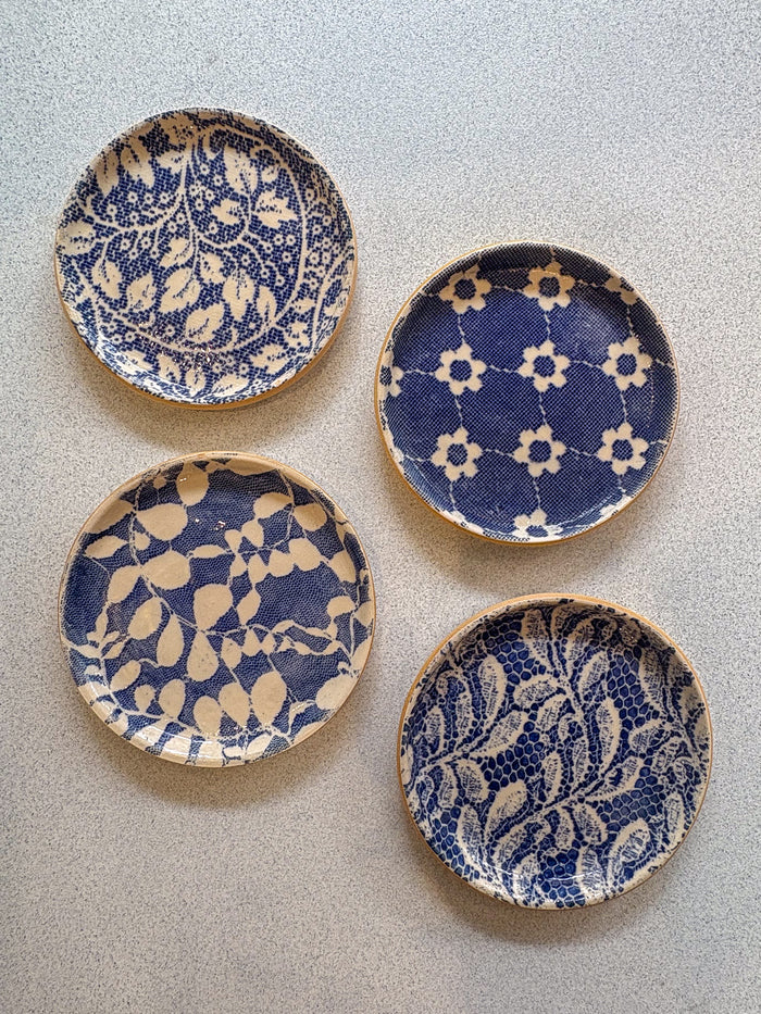 Canape Plates - Cobalt - Set of 4