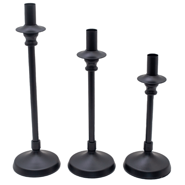 Candle Stands - Pillar black candle holder