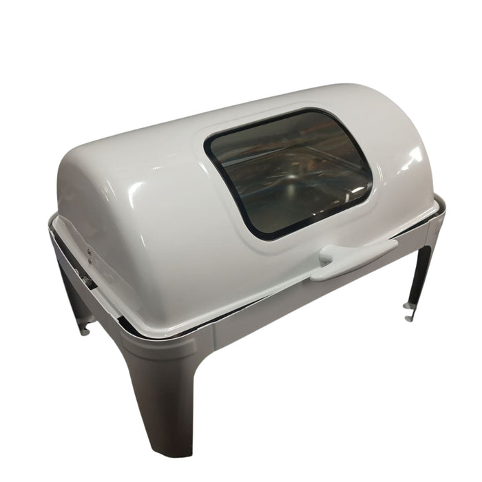 Chafing Dish - Roll Top With Window White