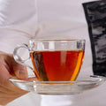 Clear Glass Tea Cup With Saucer Sets - 6's
