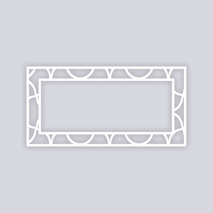 Crescent Moons Rectangle Rim Clay Stencil