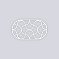 Crescent Moons Rounded Rectangle Clay Stencil