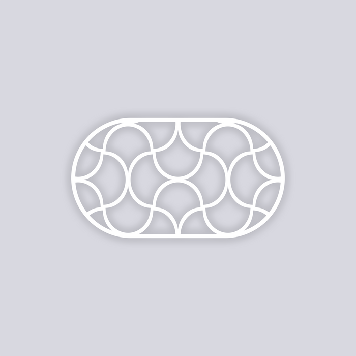 Crescent Moons Rounded Rectangle Clay Stencil