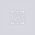 Crescent Moons Square Clay Stencil