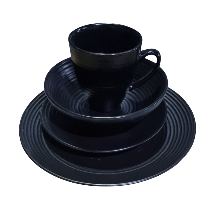 Dinner Sets - 16pc Embossed Stripe