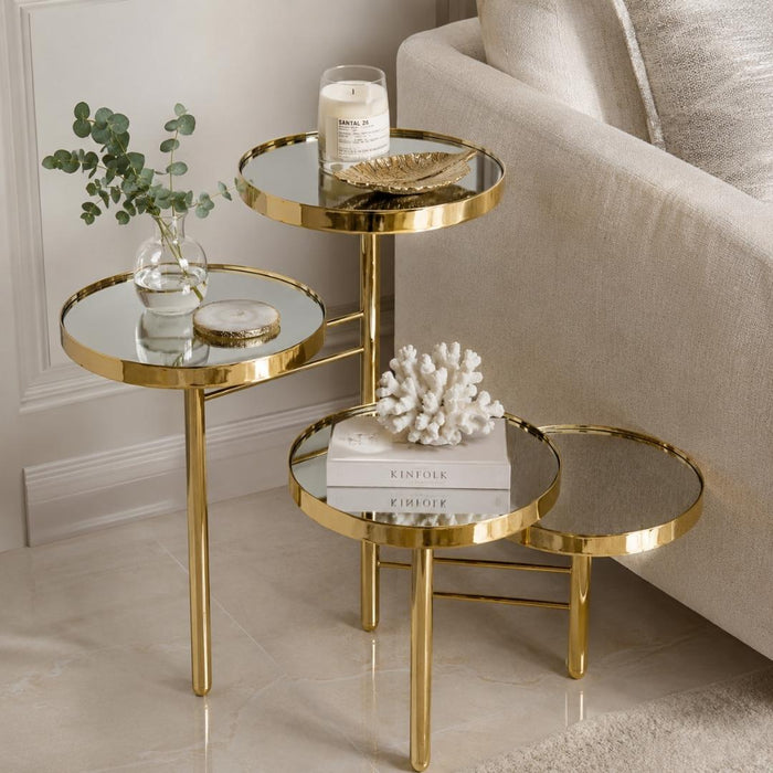 Display Stand - Gold Mirror Nesting - 4 Tier