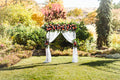 DIY Floral Garden Arch with Wedding Chicks