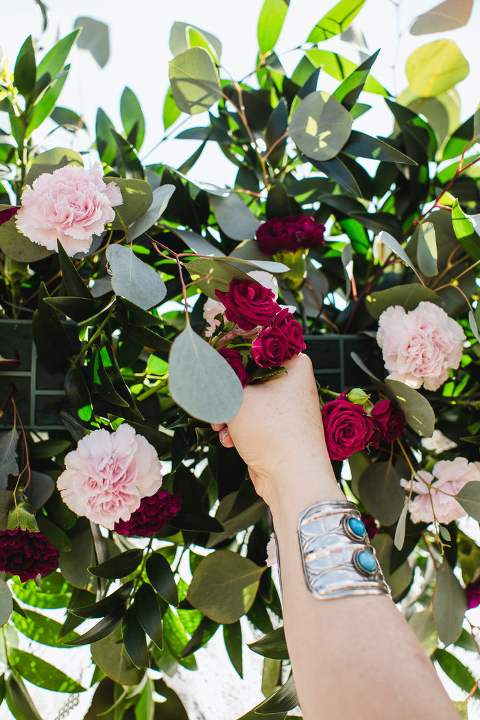 DIY Floral Garden Arch with Wedding Chicks