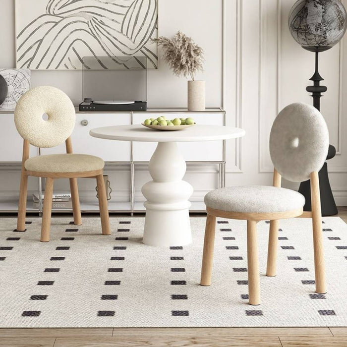 Donut Chair – Bouclé with Wood Legs