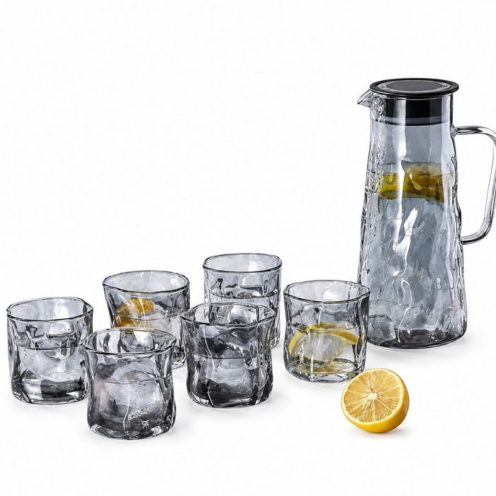 Drinking Glass & Jug Set - 7Pc