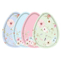 The Sophistiplate Egg Salad Plate Easter Fields Assorted set includes 16 charming, pastel floral plates—perfect for adding a playful touch to any gathering.