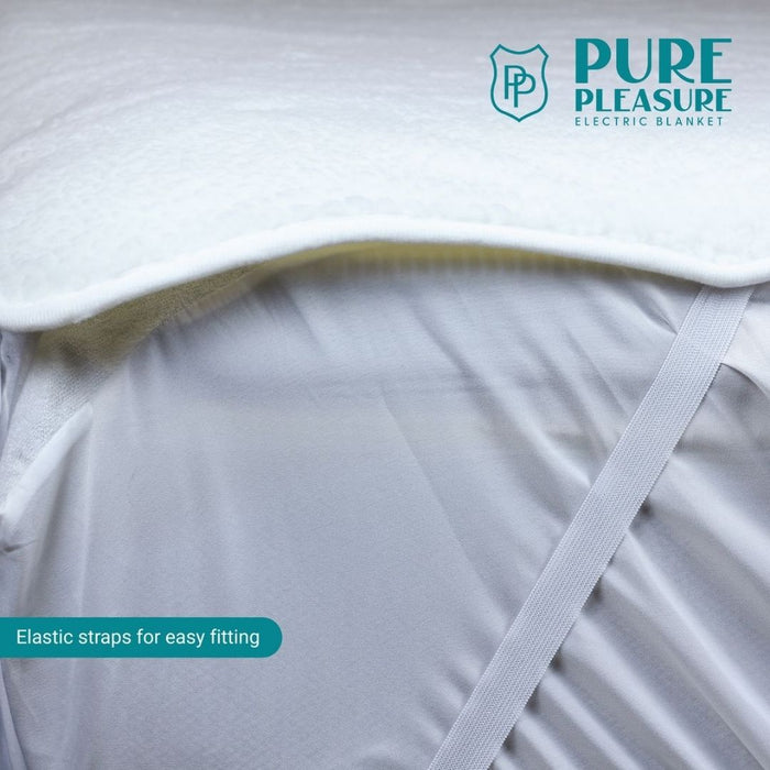 Electric Blanket - Sherpa Fitted with Elastic Straps