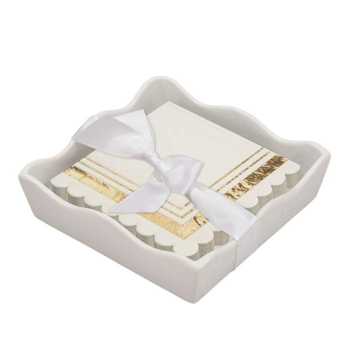 Ceramic / Gold & White