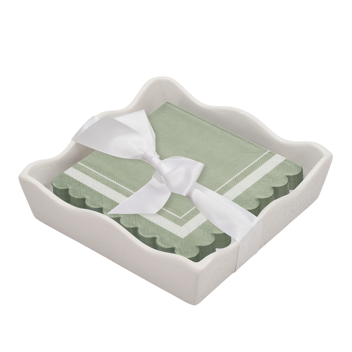 Ceramic / Scalloped Edge Sage