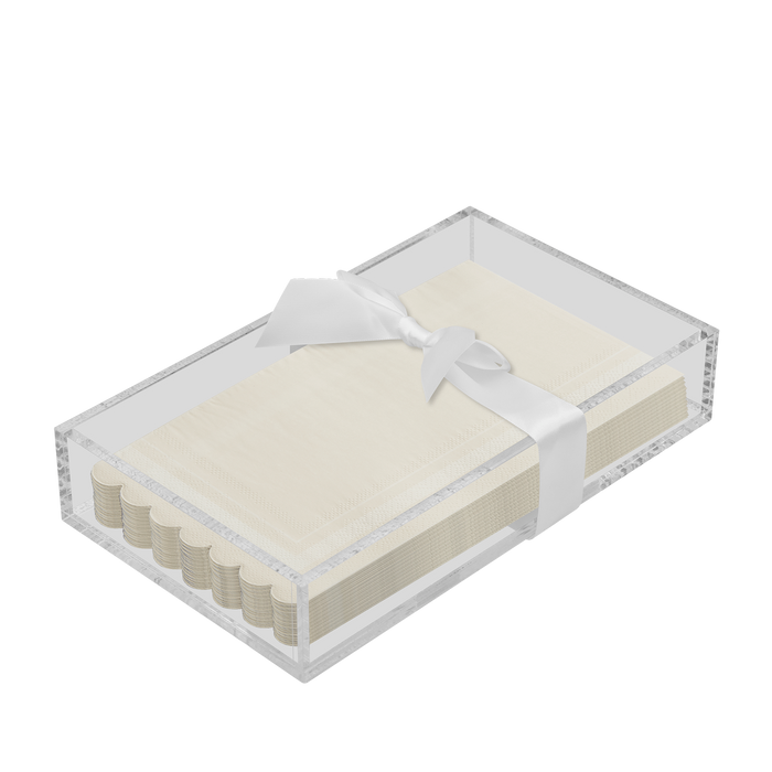 Acrylic / Scalloped Edge Cream