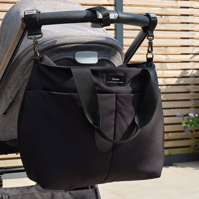 Finnson - SIGRID Eco Changing Bag with Changing Mat - Black - Mabel & Fox