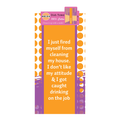 The Fired Dish Towel by Drinks On Me features orange and purple polka dots and the text: "I just fired myself from cleaning my house..."—a hilarious kitchen humor housewarming gift!.