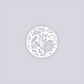 Floral Garden Circle Clay Stencil