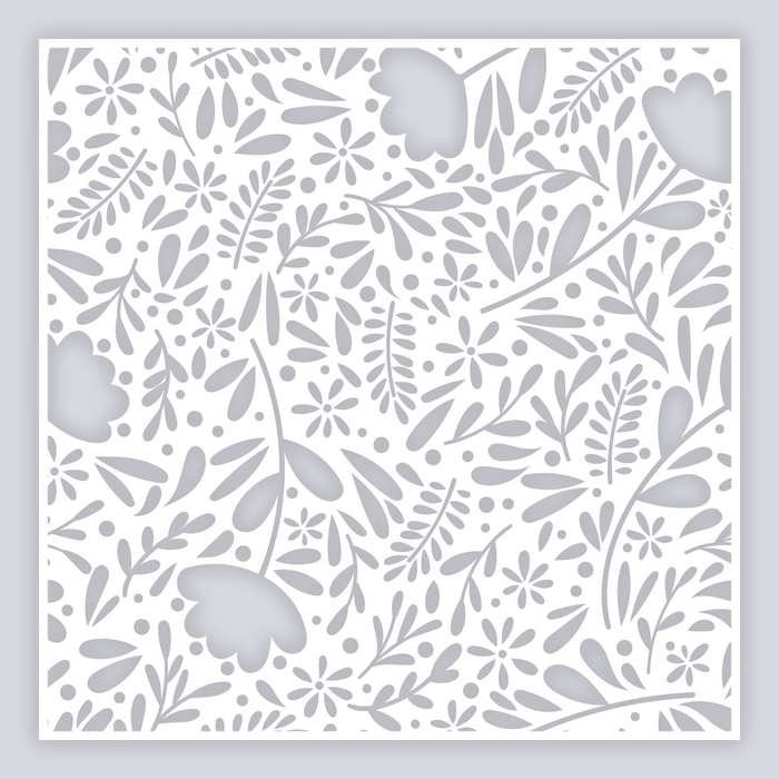 Floral Garden Full Clay Stencil