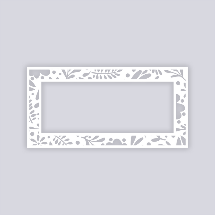 Floral Garden Rectangle Rim Clay Stencil
