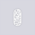 Floral Garden Rounded Rectangle Face Clay Stencil