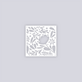 Floral Garden Square Clay Stencil