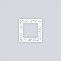 Floral Garden Square Rim Clay Stencil