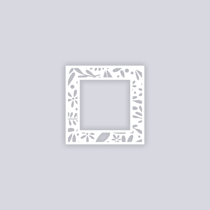 Floral Garden Square Rim Clay Stencil