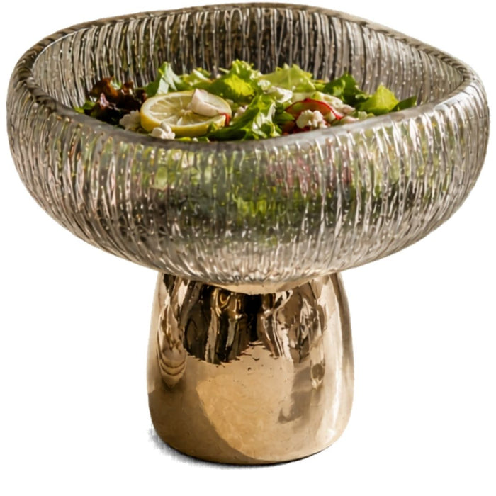 Glass Vase - Mushroom with Gold Base