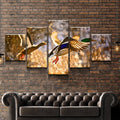 Golden Ducks Flying Wall Art Canvas Printing Decor - BlueArtDecor