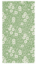 Hester & Cook’s Green Calico Paper Guest Towels (16 pack) feature a dense green and white floral pattern of vines, leaves, and blooms—an elegant botanical touch for any occasion.