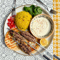 Grilled Kofta Kebobs with Middle Eastern Yellow Rice Recipe Kit