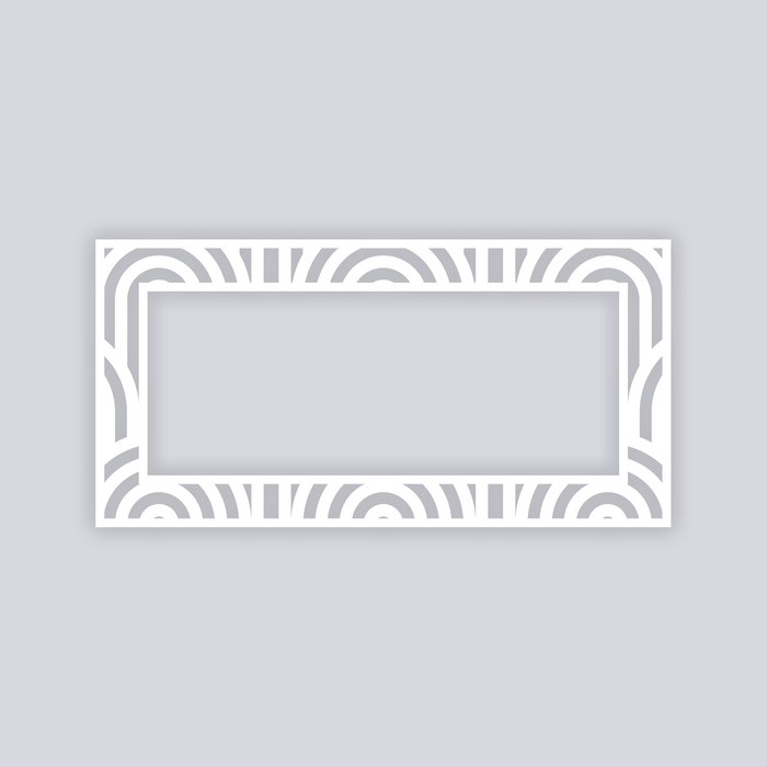 Groovy Loops Rectangle Rim Clay Stencil