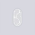 Groovy Loops Rounded Rectangle Face Clay Stencil
