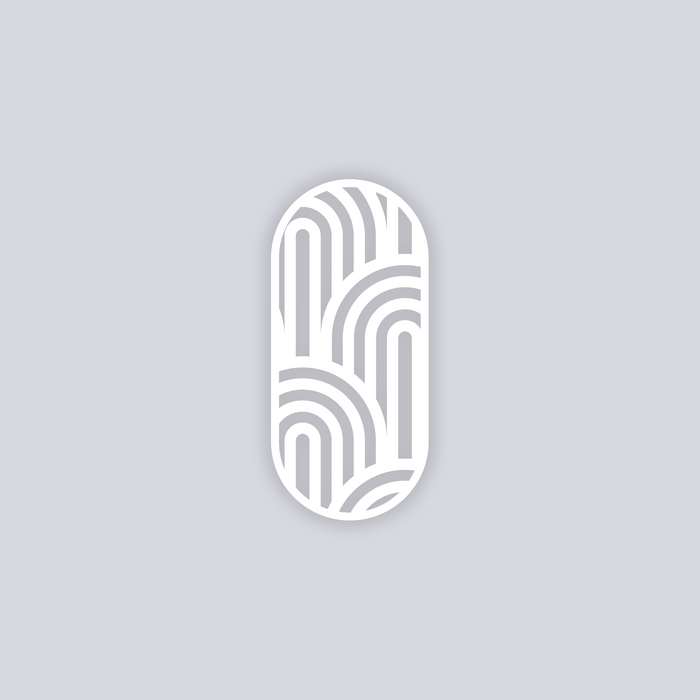 Groovy Loops Rounded Rectangle Face Clay Stencil