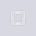 Groovy Loops Square Rim Clay Stencil