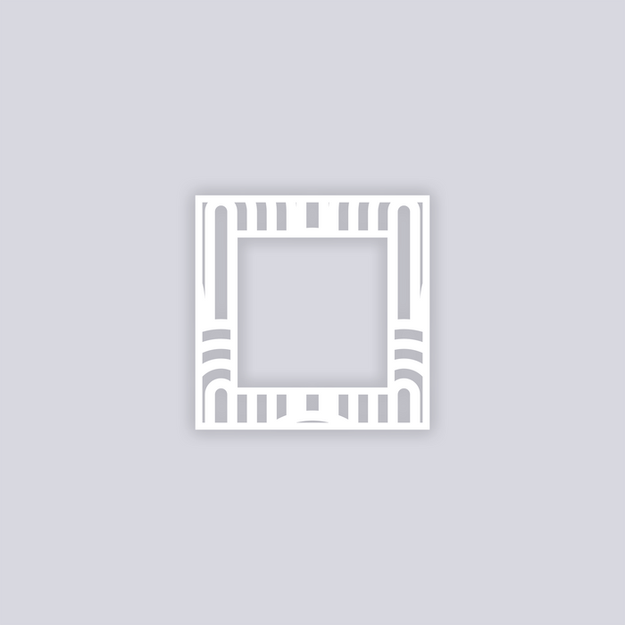 Groovy Loops Square Rim Clay Stencil
