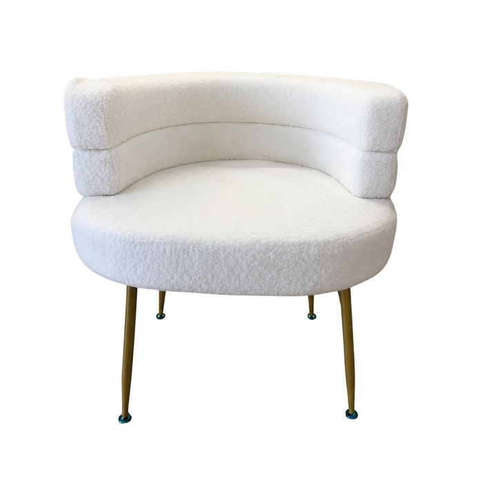 Halo Chair - Boucle with Gold Legs