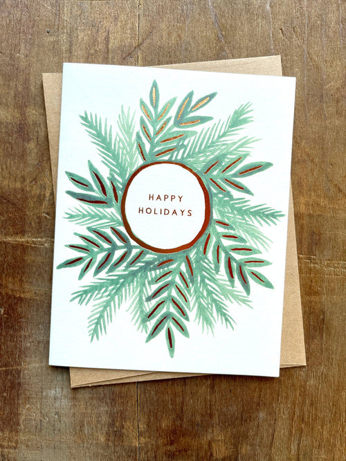 "Happy Holidays" Foil Stamped Cards