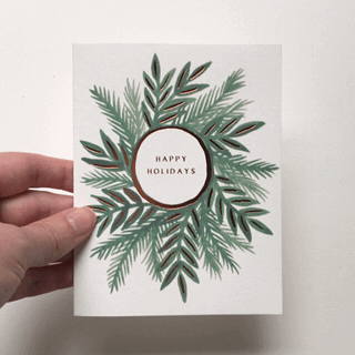 "Happy Holidays" Foil Stamped Cards