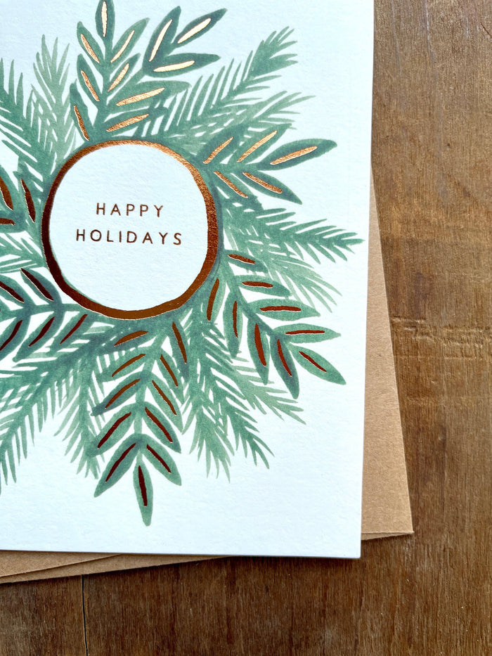 "Happy Holidays" Foil Stamped Cards