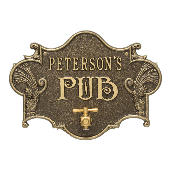 Hops & Barley Beer Pub Plaque