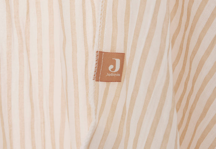 Jollein - Canopy - Stripe Oatmeal / Hazel - Mabel & Fox