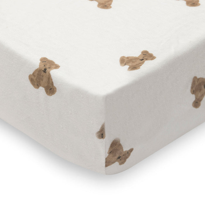 Jollein - Fitted Sheet Jersey 60x120cm - Mini Teddy Bear