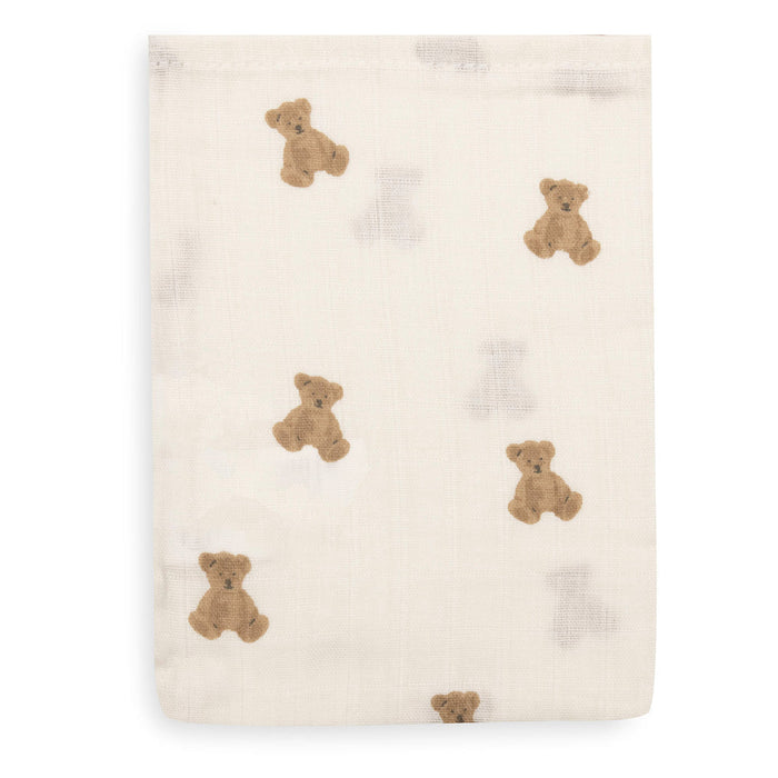 Jollein - Washcloth Muslin 15x20cm - Mini Teddy Bear (3 Pack)