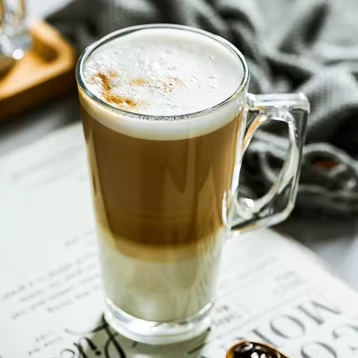 Latte Coffee Mugs - 240ml - Clear 6's