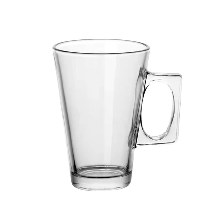 Latte Coffee Mugs - 240ml - Clear 6's