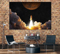 Launching Spacecraft Shuttle Wall Art Decor Frame Canvas Printing-1Panel