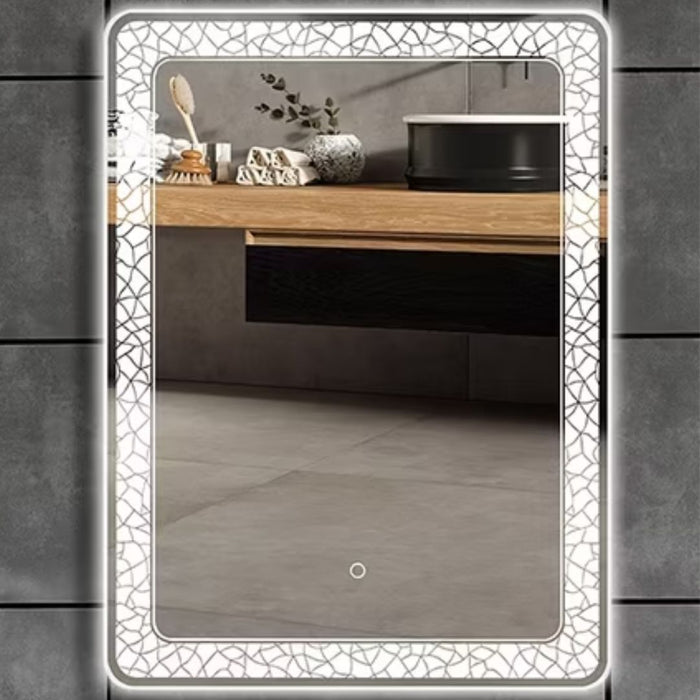 LED Rectangular Mirror - Mosaic